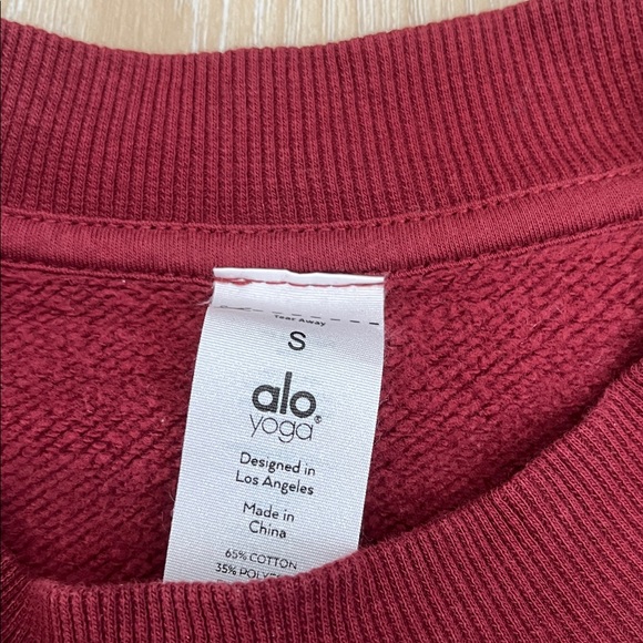 Alo Yoga Accolade Crewneck Sweatshirt Burgundy Size Small - Picture 5 of 6